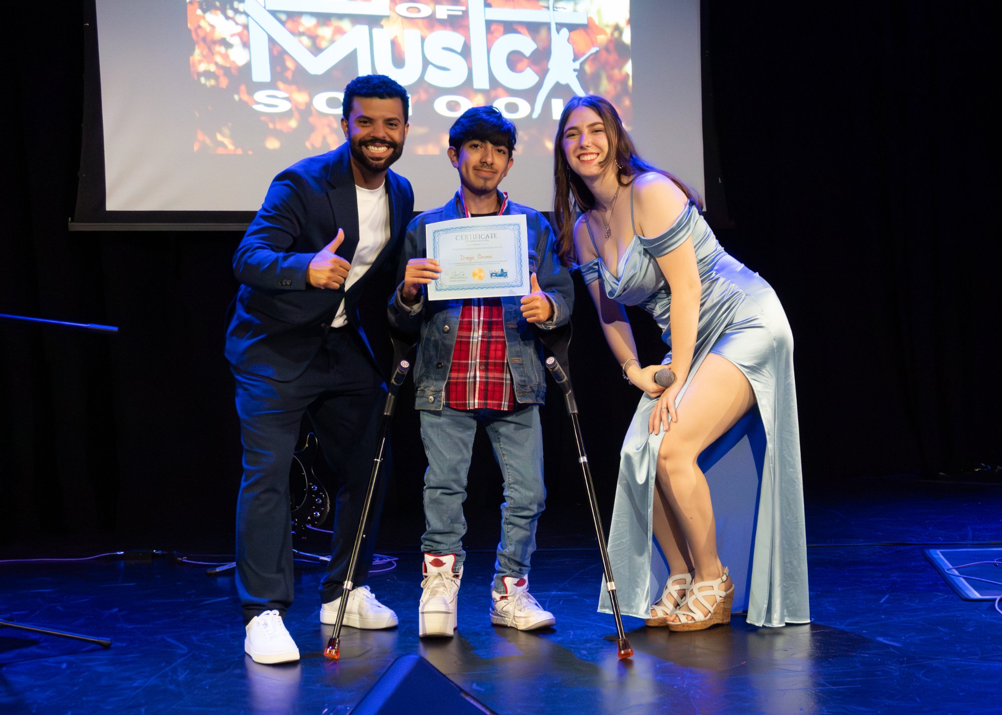 Certificate ceremony moment