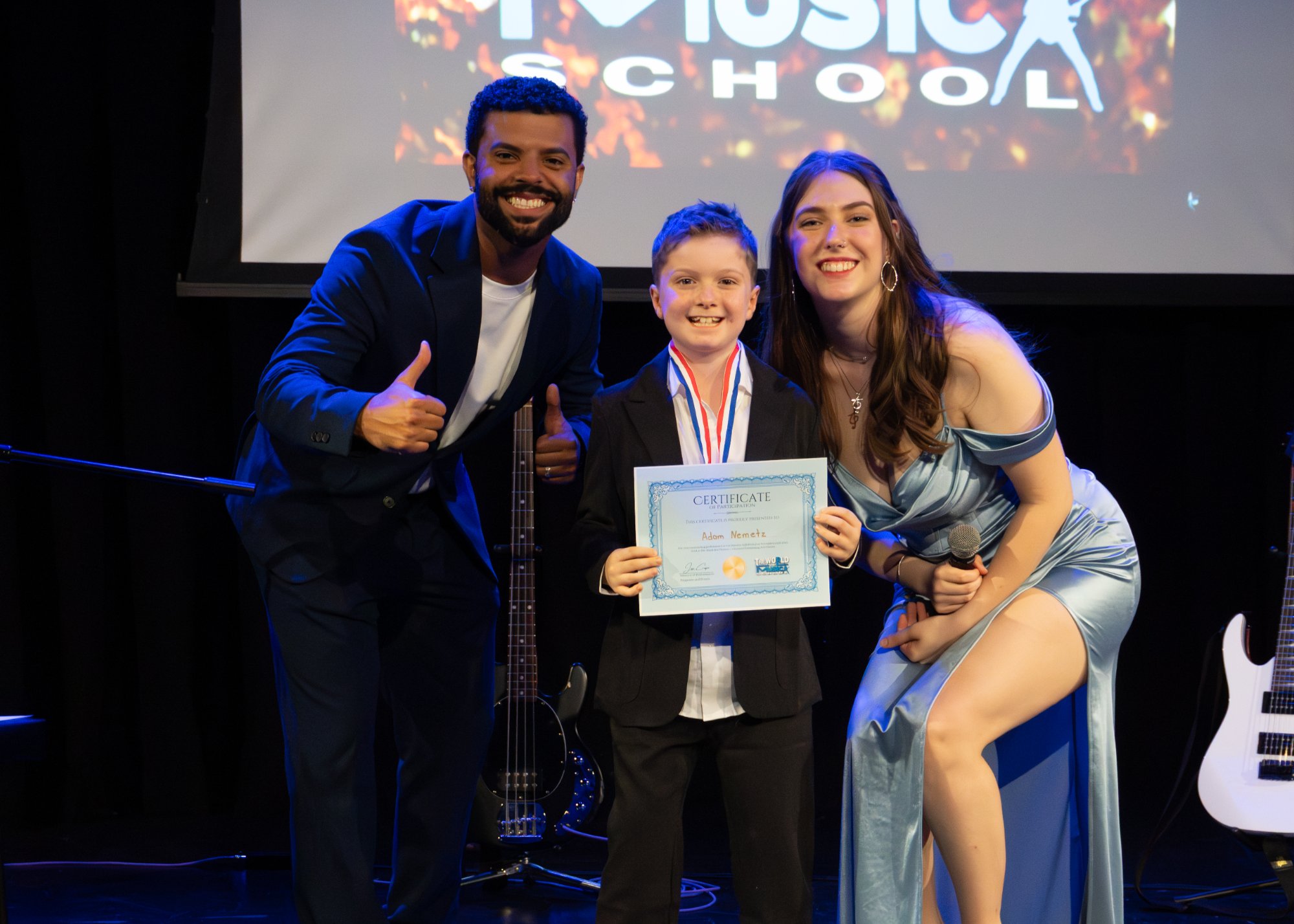 Award ceremony moment